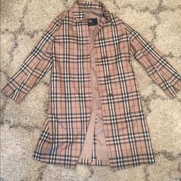 burberry plaid raincoat